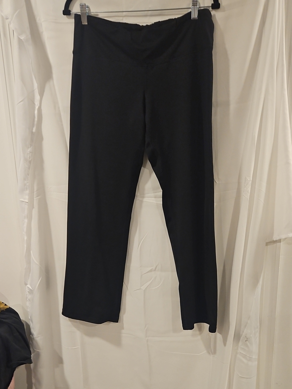 Champion Black Straight-Leg Pull-On Pants with Elastic Waist